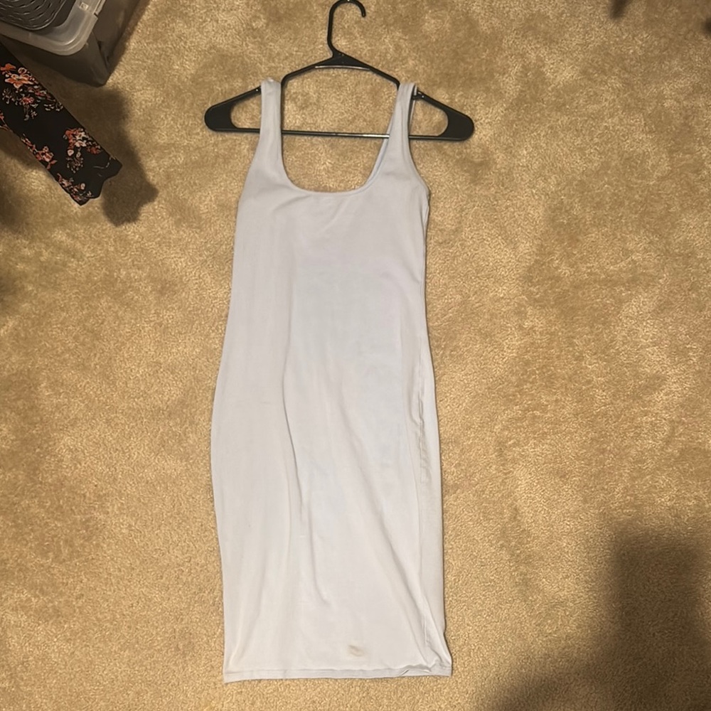 Elegant light blue Sleeveless Dress